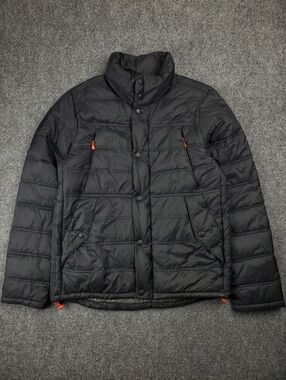Gap Core Global Puffer Jacket Mens Medium Quilted Insulated Lightweight Black